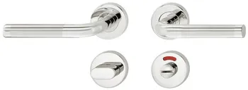 Set mânere de uşă, Inox, Startec, model LDH 2172 bicolor