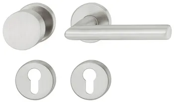 Set mânere de uşă, inox, Hoppe, Stockholm E1140Z/42KV/42KVS