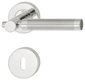 Set mânere de uşă, Inox, Startec, model LDH 2191 bicolor