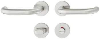 Set mânere pentru uși, inox, Startec, PDH3102, rozetă