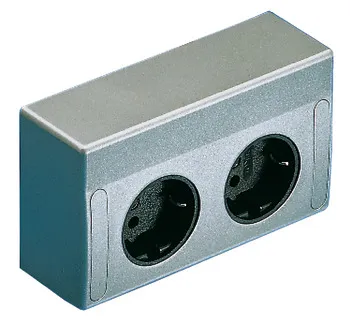 Priză, casetă de energie, priză cu 2 ieșiri, 230 V