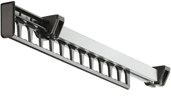 Bară de haine extensibilă, Montare cu şuruburi sub poliţe, extensibil