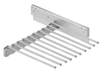 Suport pantaloni, extensibil, pentru 10 perechi de pantaloni, lăţime 465 mm