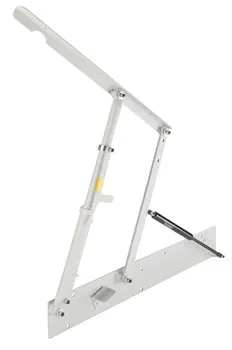 Picior telescopic pentru pat, mecanism de deschidere cu pistoane cu gaz