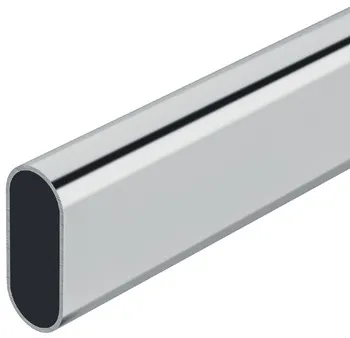 Bară de haine ovală, secțiune 30 x 15 mm, oțel