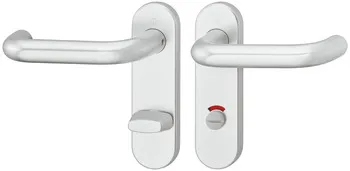 Set mânere de uşă, aluminiu, Hoppe, Paris 138F/353K