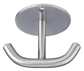 Cuier, Inox, cu 2 cârlige, montaj pe tavan