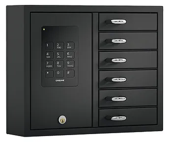 Keybox stst.black 6 key boxes
