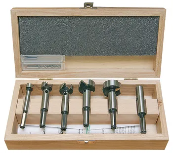 Set de burghie Forstner, Cu vârf extensibil, de centrare și burghiu de centrare