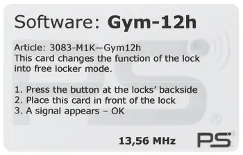 Programming card Wellnes Mode