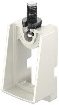 Rail end support zinc white square