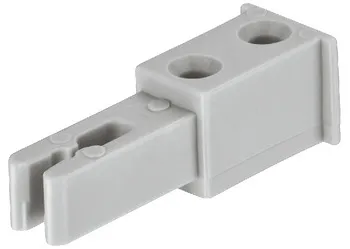 Opritor de capăt, din plastic, cu inserare în șina de culisare, a ușilor de mobilier din sistemul Hä