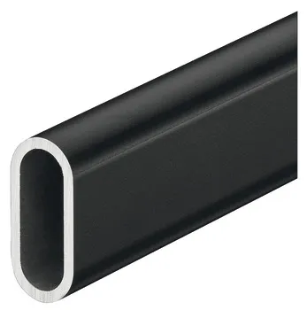 OVA-wardr.rail alu.black 30x14/3000mm
