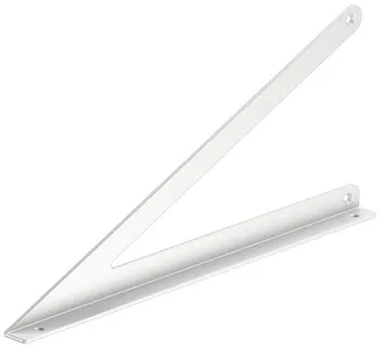 Support steel white f.wood.shelf bracket