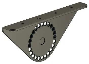 Support zinc grey f.wooden shelf adj.