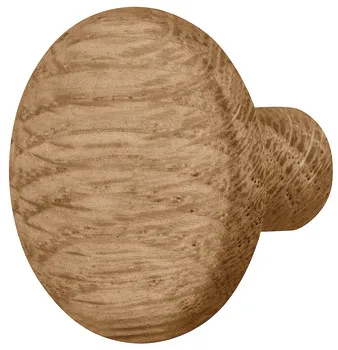 Knob Oak natural lacquered 25x32mm
