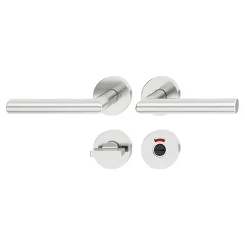 WC handle set 8 al.silv.