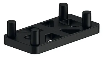 Profil end pl.black f.support shelf