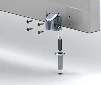 Integr.magnetic door stop F chrome pol