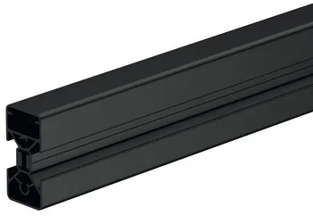 Profil aluminiu sistem modular Häfele Versatile, închis 2 părți, set montaj tip L pe perete