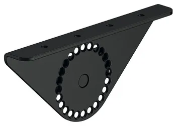 Support zinc black f.wooden shelf adj.