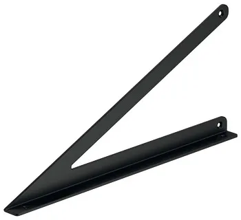 Support steel black f.wood.shelf bracket