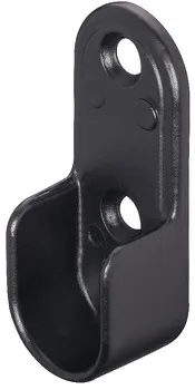 OVAL RAIL END SUPPORT BLACK