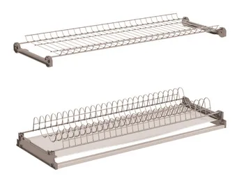 Scurgător vase și pahare, model Premium, cadru din aluminiu reglabil pe adâncime