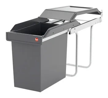 Waste bin dark grey 24l 252x505x415mm