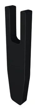Cover cap pl.black f. rail supp.