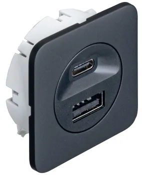 Incărcător Häfele Loox5 cu conector USB-A / USB-C, sistem alimentare 12 V, putere 14 W