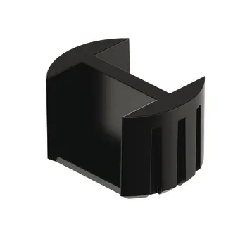 Centre stop for plastic tambour door
