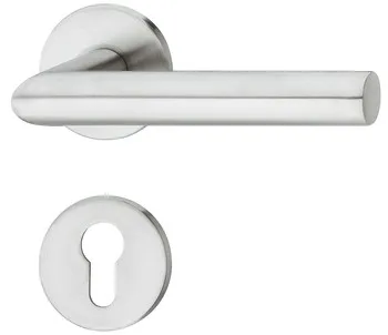 PC hdl.set 8 flat escutcheon st.st.matt