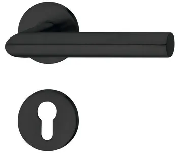 PC hdl.set 8 flat escutcheon st.st.bl.