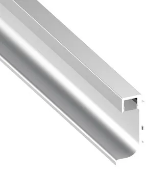 Profil din aluminiu tip mâner J orizontal, cu pregătire LED și capac difuzor alb translucid inclus