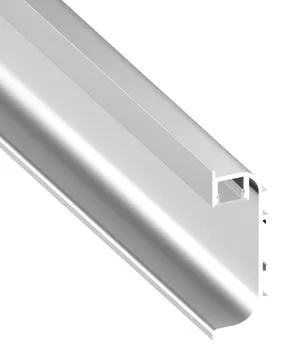 Profil din aluminiu tip mâner C orizontal, cu pregătire LED și capac difuzor alb translucid inclus