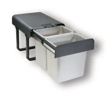 Coș de gunoi extractibil Dumpster Double, capacitate 2 x 15 l, extragere totală