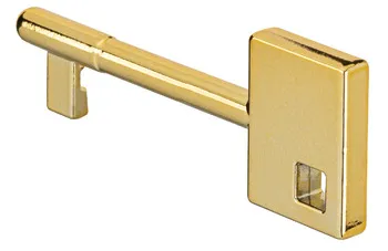 Key CB brass polished 58mm
