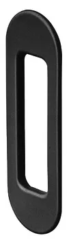 Cover strike plate black 59.2x20mm