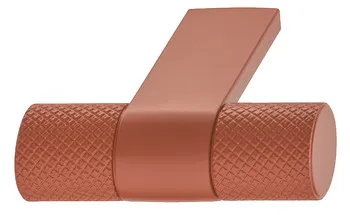 Knob Zi./Alu.rusty cop.red.44x39mm