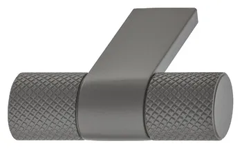 Knob Zi./Alu. moss grey 44x39mm