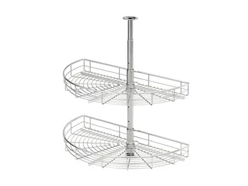 Mecanism Carousel Häfele Classic Premium, cu 2 coșuri 1/2 rotatie 180°, pentru corp de colț