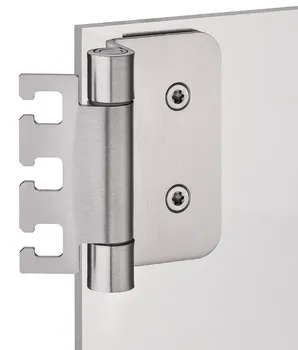Glass Hinge set stst.matt 3-pcs.