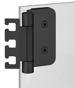 Glass Hinge set black matt 3-pcs.