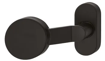 Door kn/ovalescutcheon 8 stst.black