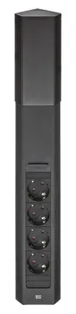Cornerel. long 4xSchuko black