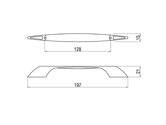 Desen tehnic cu dimensiuni — Mâner 153