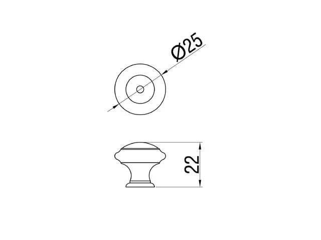 Desen tehnic cu dimensiuni — Mâner 2025