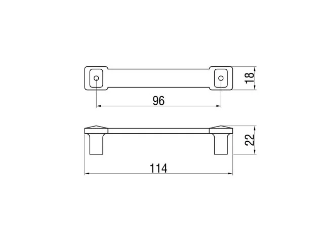 Desen tehnic cu dimensiuni — Mâner 226