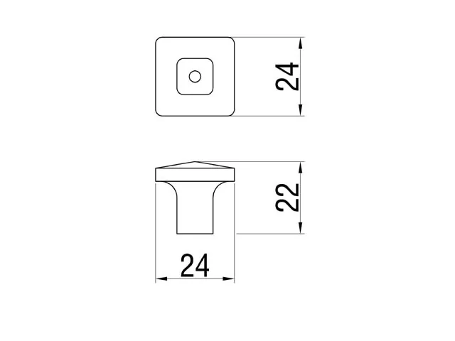 Desen tehnic cu dimensiuni — Mâner 226